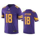 Youth Minnesota Vikings #18 Justin Jefferson 2020 Purple Color Rush Limited Jersey