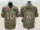 Men's Houston Texans #10 Mills Olive Camo Olive Salute To Service Limited Jersey