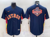 MLB Houston Astros Blank Navy Champion Nike Game Jersey