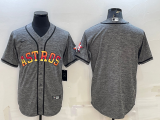 MLB Houston Astros Blank Grey Fashion Jersey