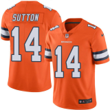 Men Broncos #14 Courtland Sutton Orange Color Rush Limited Jersey