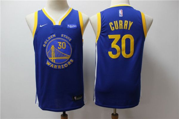 Youth NBA Golden State Warriors #30 Stephen Curry Blue Jersey