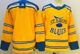 Men's St. Louis Blues Blank Yellow 2022-23 Reverse Retro Jersey