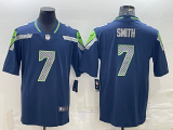 Men's Seattle Seahawks #7 Smith Blue Vapor Untouchable Limited Jersey