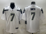 Men's Seattle Seahawks #7 Smith White Vapor Untouchable Limited Jersey