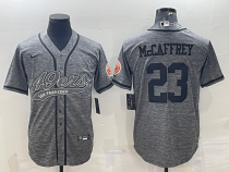 Men's San Francisco 49ers #23 Christian McCaffrey 2022 Olive Salute To Service Baseball Nike Jersey