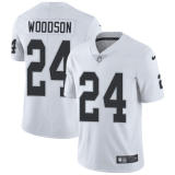 Men's Oakland Raiders #24 Woodson White Vapor Untouchable Limited Jersey