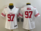 Women San Francisco 49ers  #97 Nick Bosa 2022 New White Vapor Untouchable Limited Jersey