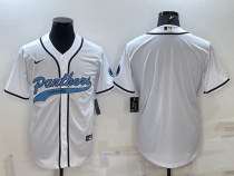 Men's Carolina Panthers Blank White Baseball Nike Jersey