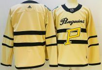 Men's Pittsburgh Penguins Blank 2023 Winter Classic Cream Jersey