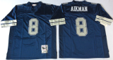 NFL Dallas Cowboys 8# Aikman Blue Throwback Jersey