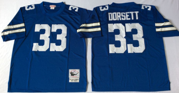 Blue Dorsett Jersey,NFL Dallas Cowboys #33 Throwback Jersey