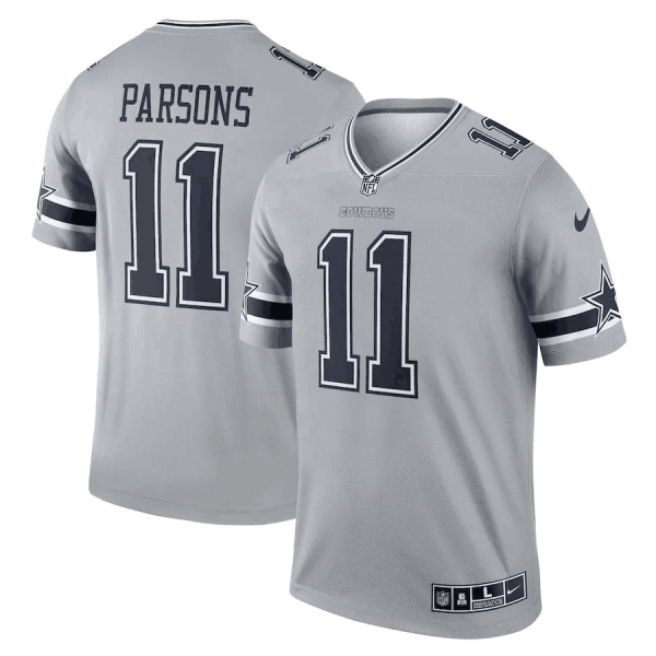 Men's Dallas Cowboys #11 Micah Parsons Gray Inverted Legend Limited Jersey