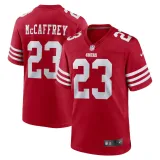 Youth San Francisco 49ers #23 Christian McCaffrey 2022 New Red Vapor Untouchable Limited Jersey