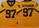 NCAA Michigan Wolverines #97 Aidan Hutchinson Yellow Jersey