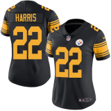 Women Pittsburgh Steelers #22 Najee Harris Black 2021 Color Rush Limited Jersey