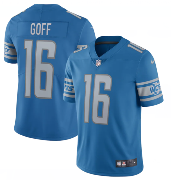 Men's Detroit Lions #16 Jared Goff  Blue Vapor Untouchable Limited Jersey