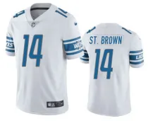 Men's Detroit Lions #14 Amon Ra St Brown White Vapor Untouchable Limited Jersey