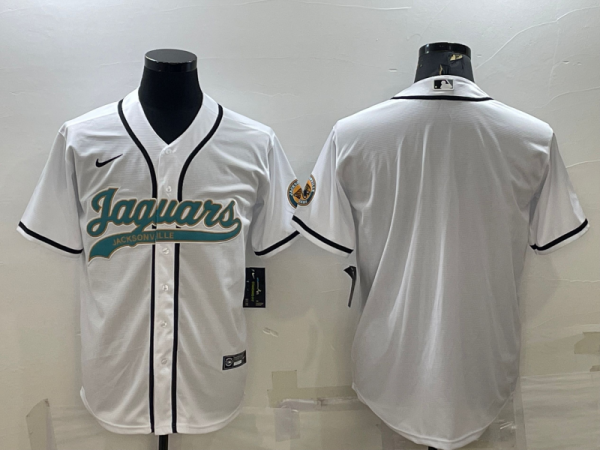 Men's Jacksonville Jaguars White Blank 2022 Baseball Nike Jersey