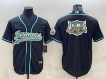 Men's Jacksonville Jaguars Black Blank 2022 Team Big Logo With Patch Baseball Nike Jersey