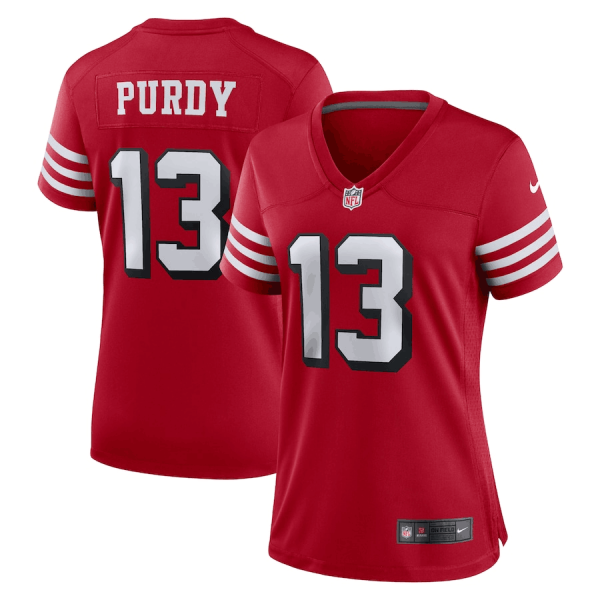 Women San Francisco 49ers #13 Brock Purdy 2022 New Red  Color Rush Limited Jersey