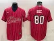 Men's San Francisco 49ers #80 Jerry Rice Red Baseball Nike Jersey