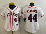 Women MLB Houston Astros #44 Yordan Alvare White Game Nike Jersey