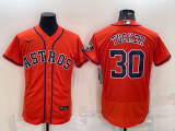 MLB Houston Astros #30 Kyle Tucker Orange Flex Base Elite Jersey