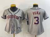 MLB Houston Astros #3 Jeremy Peña Grey Game Nike Jersey