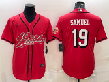 Men's San Francisco 49ers #19 Deebo Samuel Red Baseball Nike Jersey