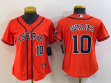 Women MLB Houston Astros #10 Yuli Gurriel Orange Game Nike Jersey