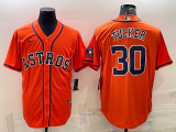 MLB Houston Astros #30 Kyle Tucker Orange Game Nike Jersey