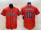 MLB Houston Astros #10 Yuli Gurriel Orange Flex Base Elite Jersey