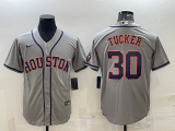 MLB Houston Astros #30 Kyle Tucker Grey Game Nike Jersey