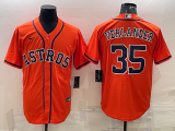 MLB Houston Astros #35 Justin Verlander Orange Game Nike Jersey