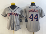 Women MLB Houston Astros #44 Yordan Alvare Grey Game Nike Jersey