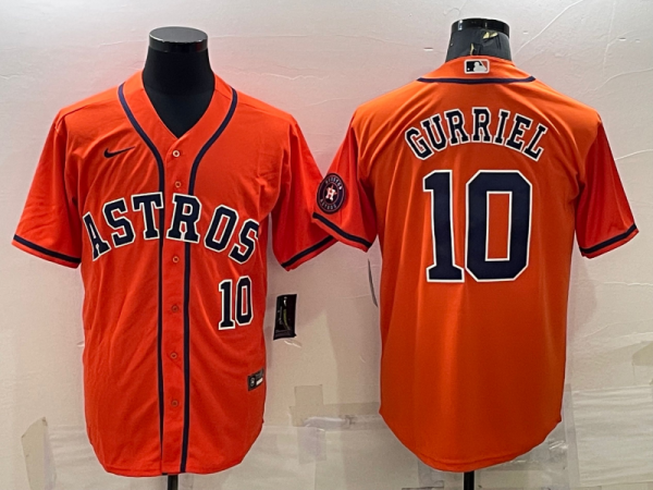 MLB Houston Astros #10 Yuli Gurriel Orange Game Nike Jersey