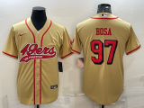 Men's San Francisco 49ers #97 Nick Bosa Gold Baseball Nike Jersey