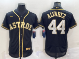 MLB Houston Astros #44 Yordan Alvarez Black Gold Flex Base Elite Jersey