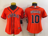 Women MLB Houston Astros #10 Yuli Gurriel Orange Game Nike Jersey