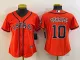 Women MLB Houston Astros #10 Yuli Gurriel Orange Game Nike Jersey