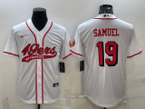 Men's San Francisco 49ers #19 Deebo Samuel White Baseball Nike Jersey