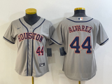 Women MLB Houston Astros #44 Yordan Alvare Grey Game Nike Jersey