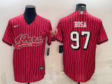 Men's San Francisco 49ers #97 Nick Bosa Red Baseball Nike Jersey