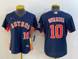 Women MLB Houston Astros #10 Yuli Gurriel Navy Game Nike Jersey