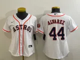 Women MLB Houston Astros #44 Yordan Alvare White Game Nike Jersey