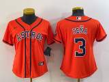 MLB Houston Astros #3 Jeremy Peña Orange Game Nike Jersey