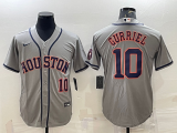 MLB Houston Astros #10 Yuli Gurriel Grey Game Nike Jersey