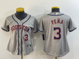 MLB Houston Astros #3 Jeremy Peña Grey Game Nike Jersey