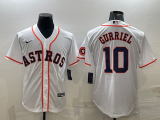 MLB Houston Astros #10 Yuli Gurriel White Game Nike Jersey